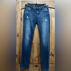 Kut from the Kloth Dark Blue Distressed Skinny Jeans